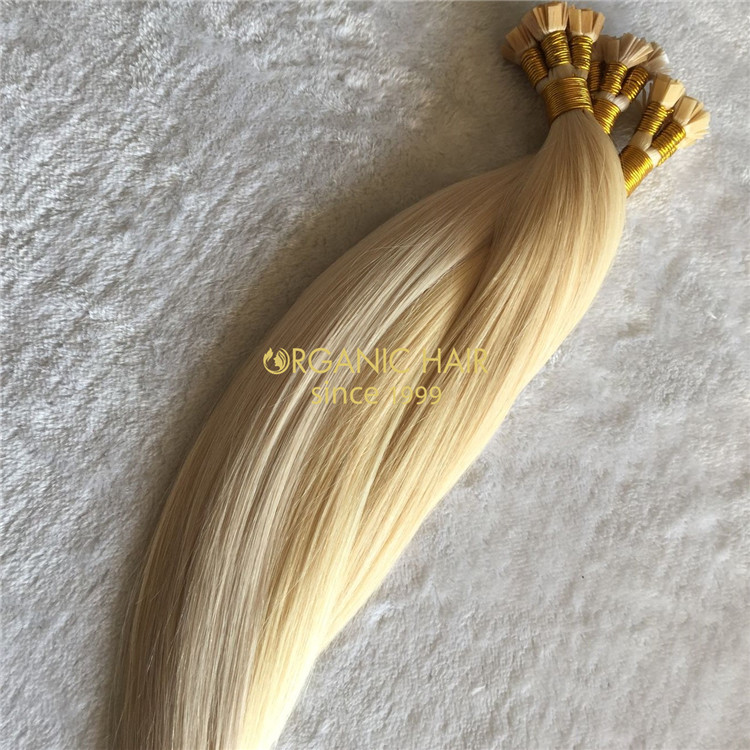 Keratin flat tip hair extensions on sale X168